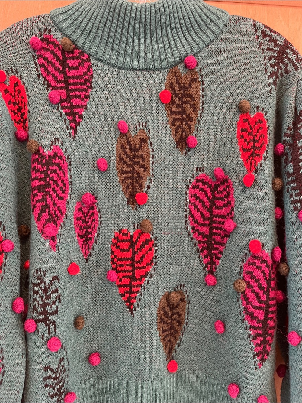 Farm Rio Monstera Hearts Sweater - Picture 2 of 5